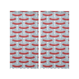 Sausage Pattern Print Design 02 Gauze Curtain