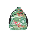 heliconia palm and monstera leaves pattern All Over Print Chest Bag