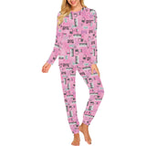 Piano Pattern Print Design 01 Women's All Over Print Pajama Set