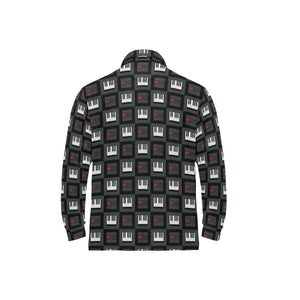 Piano Pattern Print Design 05 Men's Long Sleeve Polo Shirt