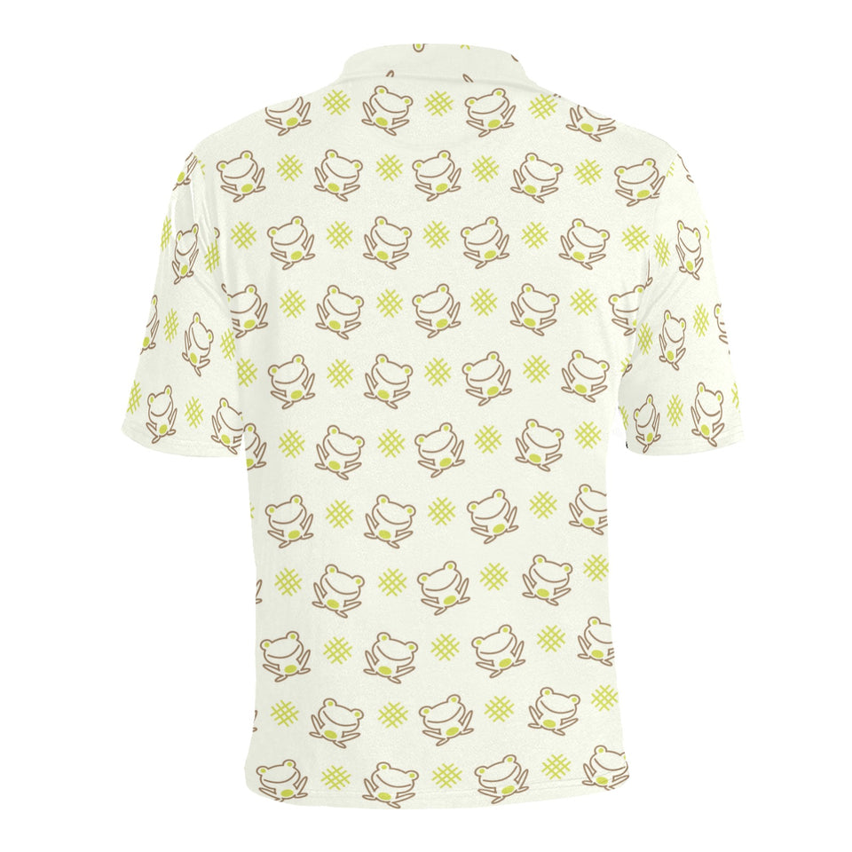 Cute cartoon frog baby pattern Men's All Over Print Polo Shirt