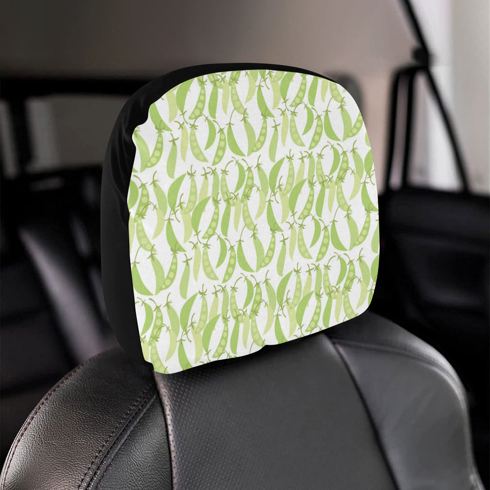 Green Peas Pattern Print Design 03 Car Headrest Cover