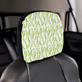 Green Peas Pattern Print Design 03 Car Headrest Cover