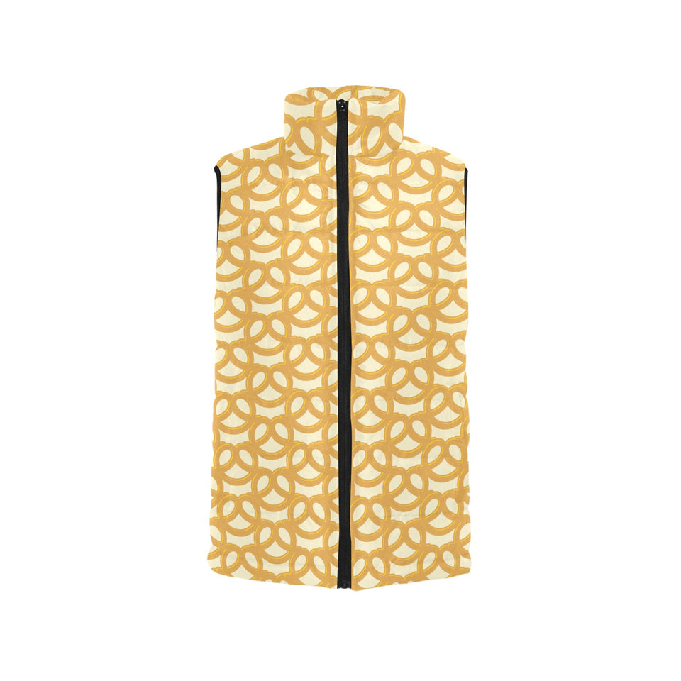 Pretzels Pattern Print Design 01 Men's Padded Vest