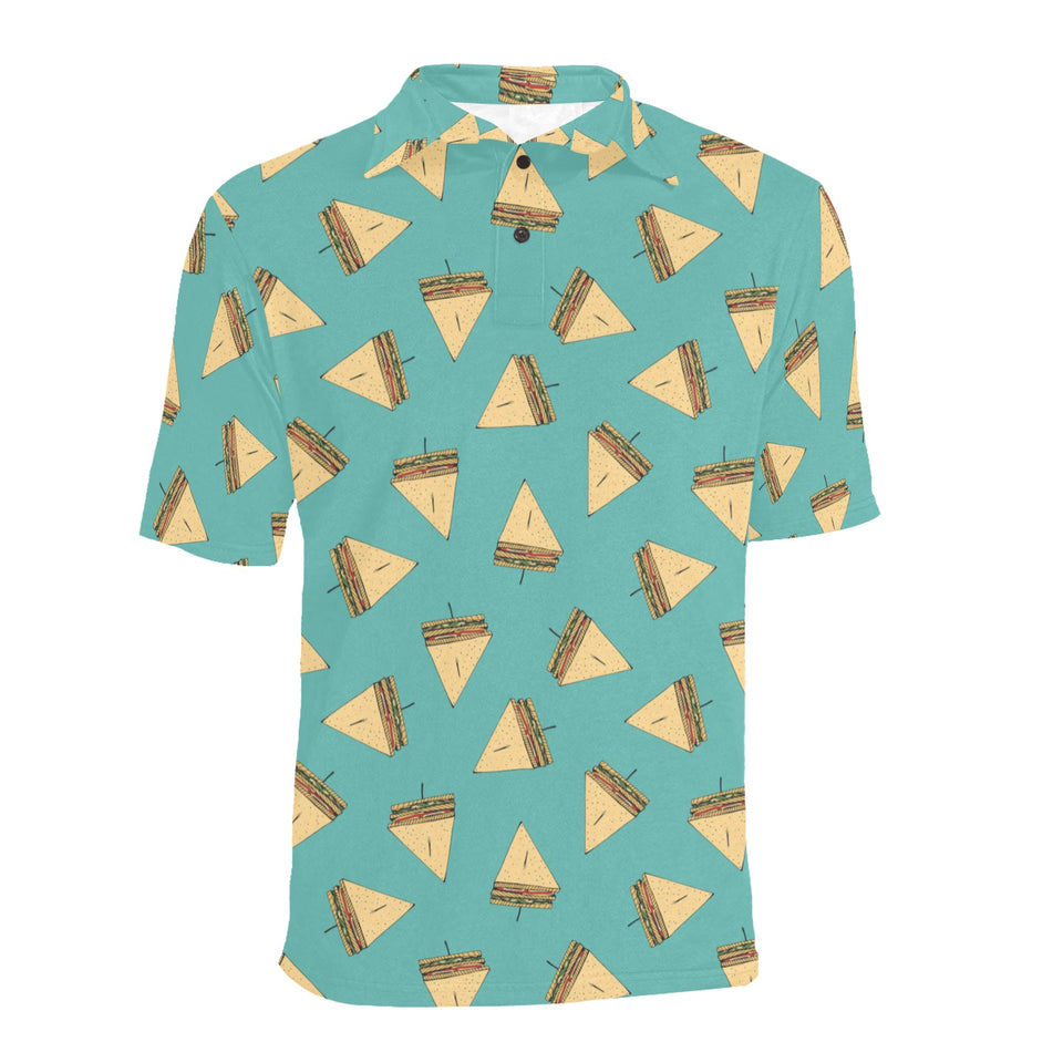 Sandwich Pattern Print Design 03 Men's All Over Print Polo Shirt