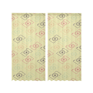 Camera Pattern Print Design 01 Gauze Curtain