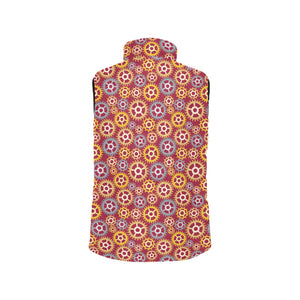 Gear Pattern Print Design 04 Women's Padded Vest