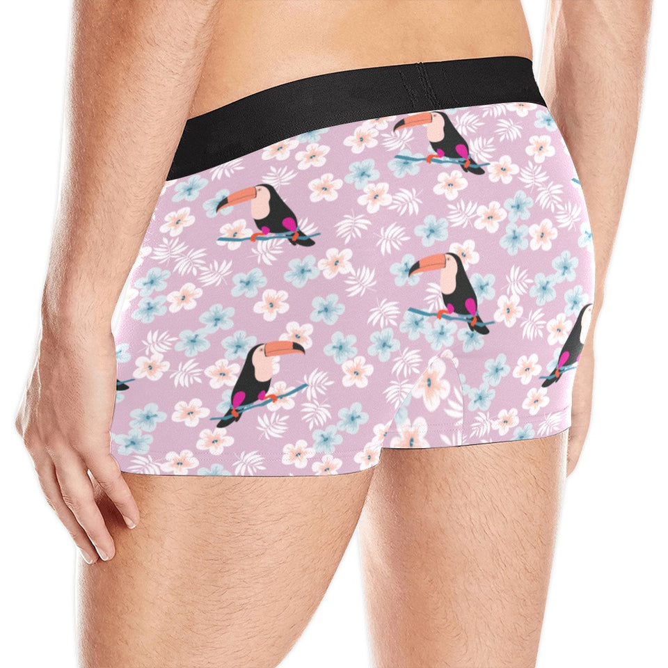 Beautiful toucan flower leaves Men's All Over Print Boxer Briefs Men's Underwear