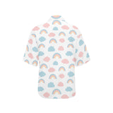 Cute rainbow clound pattern Women's All Over Print Hawaiian Shirt