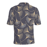 Gold ginkgo leaves Men's All Over Print Polo Shirt