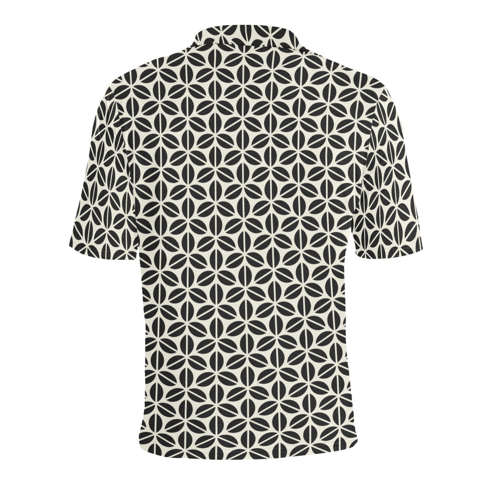 Coffee bean abstract modern pattern Men's All Over Print Polo Shirt