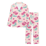 Cute little mermaid pattern Women's Long Pajama Set