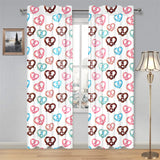 Pretzels Pattern Print Design 04 Gauze Curtain