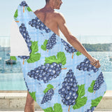 Watercolor grape pattern Beach Towel