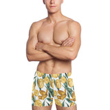 yellow tulips pattern Men's Swimming Trunks