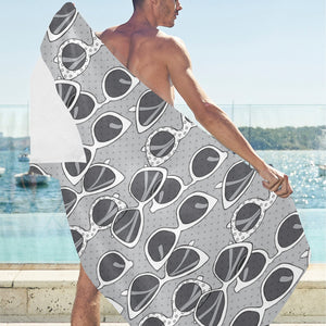 Sun Glasses Pattern Print Design 04 Beach Towel
