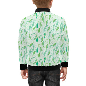 Green Peas Pattern Print Design 01 Kids' Boys' Girls' Bomber Jacket