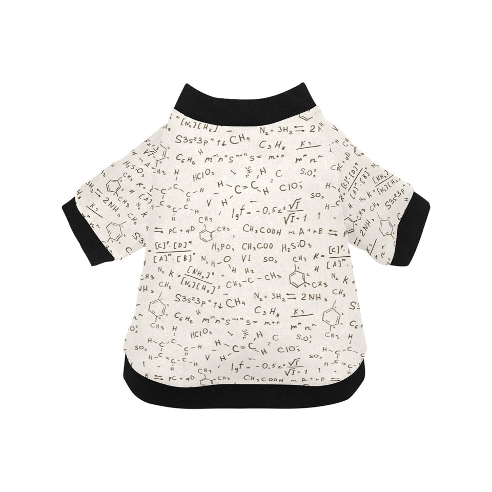 Chemistry Periodic Table Pattern Print Design 04 All Over Print Pet Dog Round Neck Fuzzy Shirt