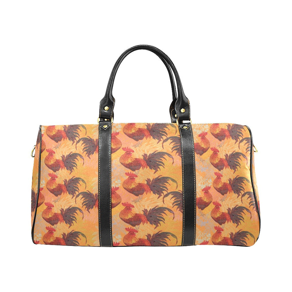 red rooster chicken cock pattern Travel Bag