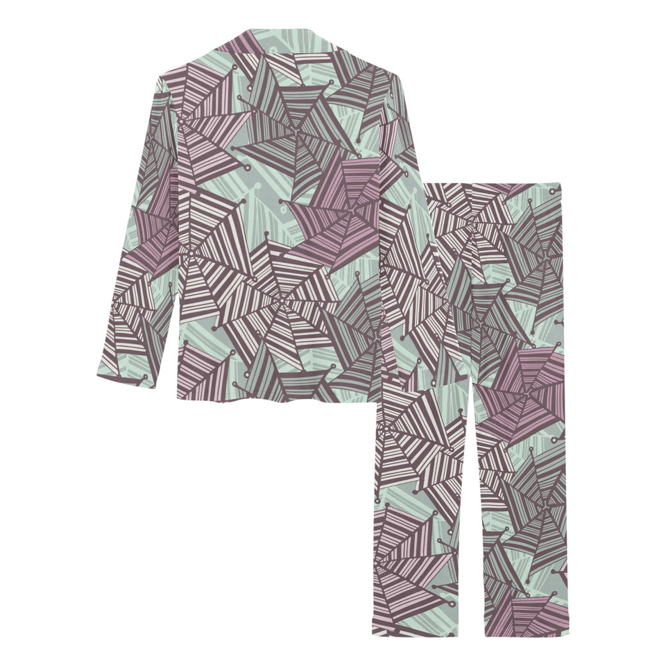 Spider web cobweb design color pattern Women's Long Pajama Set