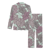 Spider web cobweb design color pattern Women's Long Pajama Set
