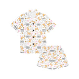 Corgi Dog Pattern Kids' Boys' Girls' V-Neck Short Pajama Set