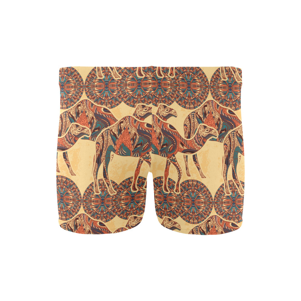 Camel polynesian tribal design pattern Men's Swimming Trunks