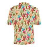 Colorful ice cream pattern Men's All Over Print Polo Shirt