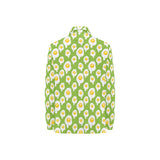 Fried Eggs Pattern Print Design 01 Women's Long Sleeve Polo Shirt