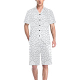 arabic star pattern Men's V-Neck Short Pajama Set