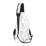 Cute poodle dog star pattern All Over Print Chest Bag