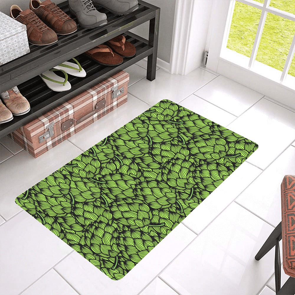 Green hop pattern Doormat