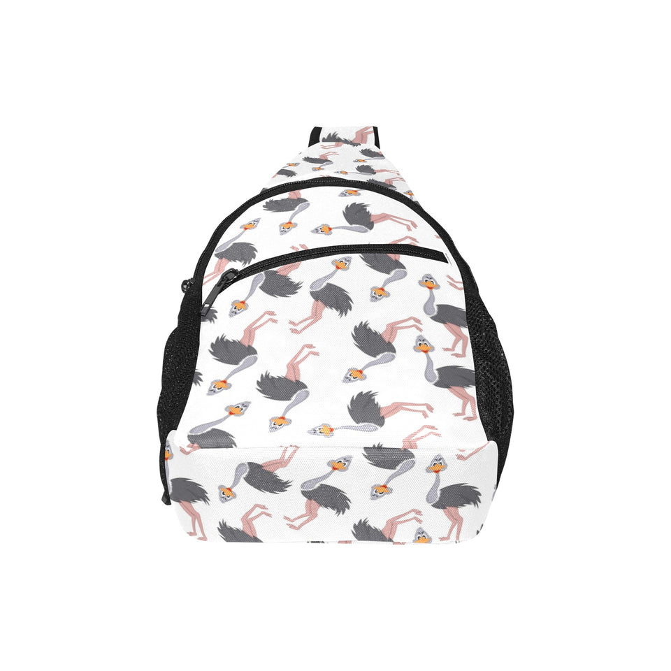 Ostrich Pattern Print Design 02 All Over Print Chest Bag