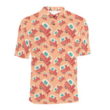 Camper Van Pattern Print Design 03 Men's All Over Print Polo Shirt