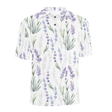 Hand painting Watercolor Lavender Men's All Over Print Polo Shirt