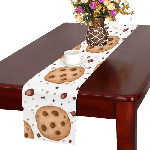 chocolate chip cookie pattern Table Runner