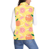 Grapefruit yellow background Women's Padded Vest