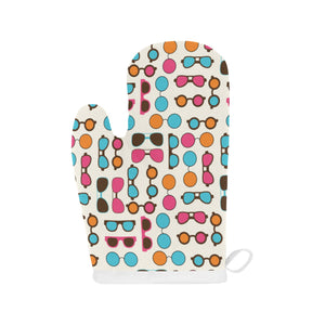 Sun Glasses Pattern Print Design 03 Heat Resistant Oven Mitts