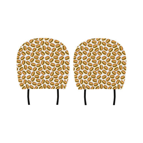 Hamburger Pattern Print Design 03 Car Headrest Cover