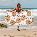 chocolate chip cookie pattern Beach Towel