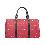 Christmas tree star snow red background Travel Bag