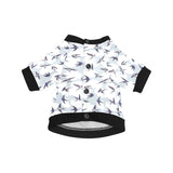 Swallow Pattern Print Design 05 All Over Print Pet Dog Round Neck Fuzzy Shirt