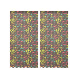 Music Notes Pattern Print Design 05 Gauze Curtain