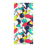 watercolor bowling ball pins Beach Towel