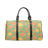 orange fruit pattern green background Travel Bag