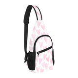 Watercolor pink heart pattern All Over Print Chest Bag