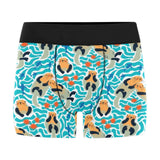 Cute sea otters fishe sea urchin pattern Men's All Over Print Boxer Briefs Men's Underwear