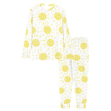 hand drawn sun pattern Women's All Over Print Pajama Set