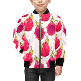 dragon fruits design pattern Kids' Boys' Girls' Bomber Jacket