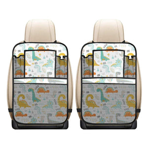 Cute funny kids dinosaurs pattern Car Seat Back Organizer